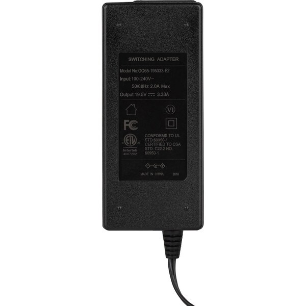 Main product image for 19.5V DC 3.33A AC Power Supply Adapter with 2.1 x 5. 120-195